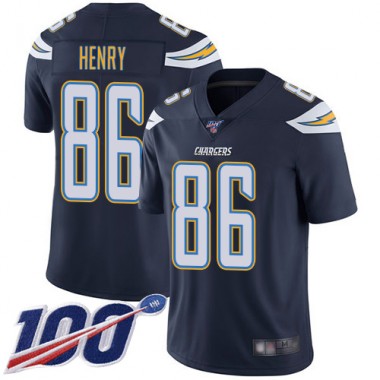 Los Angeles Chargers NFL Football Hunter Henry Navy Blue Jersey Men Limited  #86 Home 100th Season Vapor Untouchable